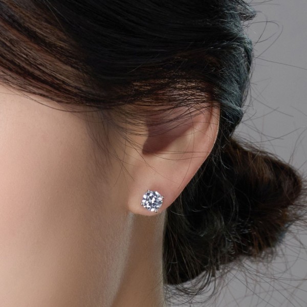1캐럿 랩 다이아몬드 귀걸이 4프롱 요약정보 및 구매